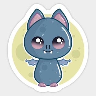 Little Cute Moon Bat Sticker